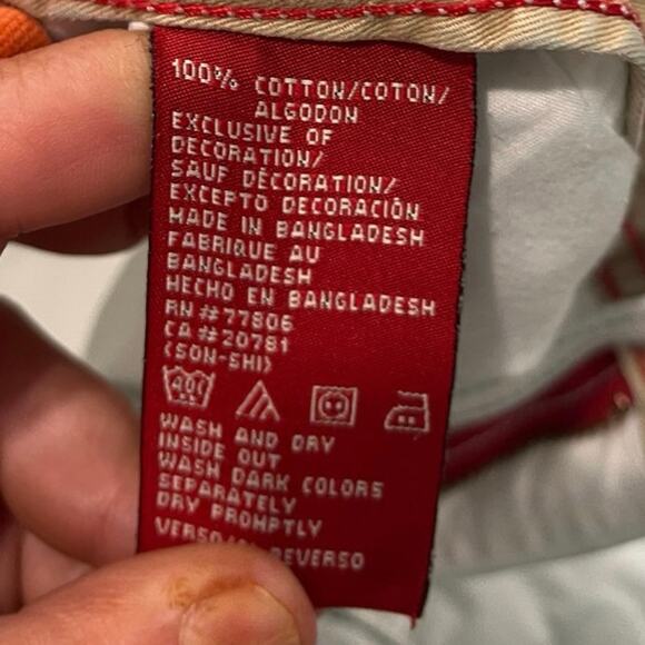 Red Label Hilfiger Denim Mens Cargo Shorts Mid Rise 100% Cotton White Size 32 - Picture 5 of 7